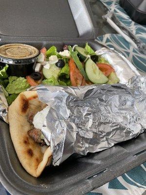 Gyro and Greek Salad