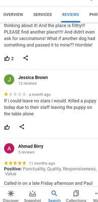 Bad reviews