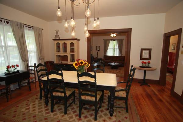 Spacious dining room.