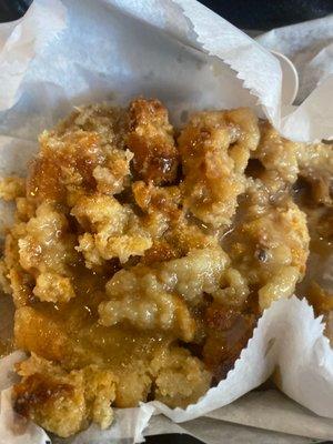 Good ole bread pudding!!! You gotta try it!