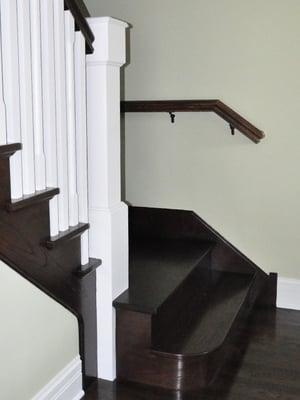 contemporary staircase design & construction by Splash Carpentry, Chicago IL