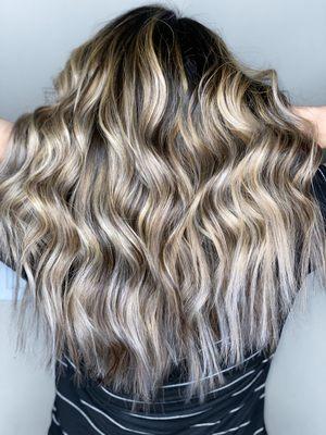 Dimensional blonde balayage