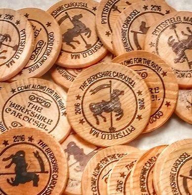 We use wooden tokens as a ticket to ride!! Tokens are $2 each. 1 token per person / per ride.