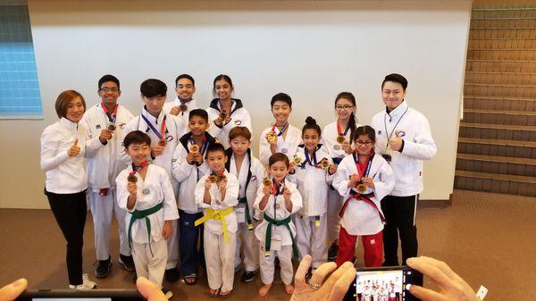 Many gold medals from Texas State Taekwondo Championships 2019