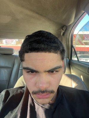 my mad ass face and my fucked yo hair from this bitch ass lame ass barber