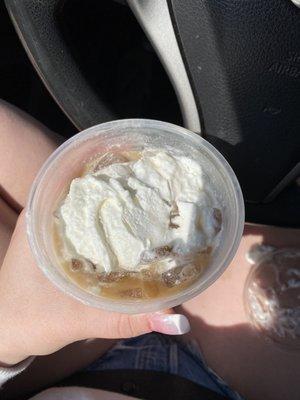 I ordered a Charlie cold brew with cold foam and they gave me plain iced coffee with whip cream on top. Disgusting and waste of money .