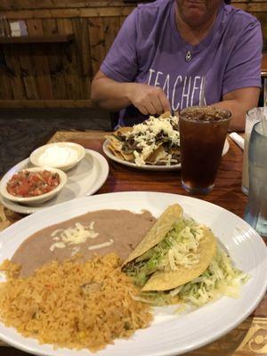 2 tacos. And fajita nachos