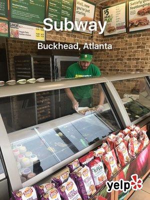 The most well mannered & friendly employee I've experienced visiting a Subway.