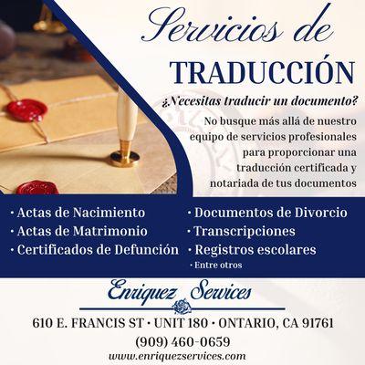 Servicios de Traducción