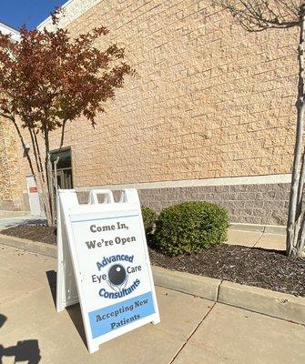 Doctor's office is on the left of the main entrance.