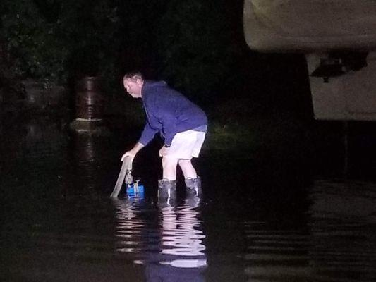 Flooding without drainage system