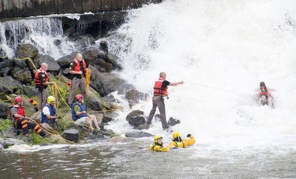 Water Rescue at Lake Linganore Dam