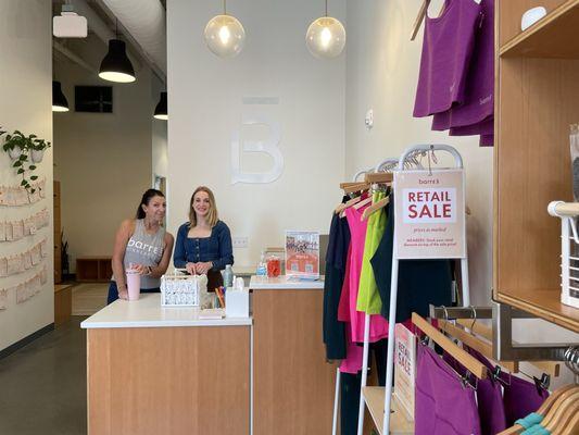 Barre3 sale and bingo month display!