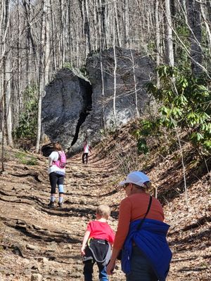 Hike up to Split Rock