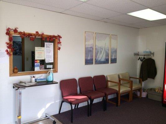 The waiting room in our Rocky Mount Office