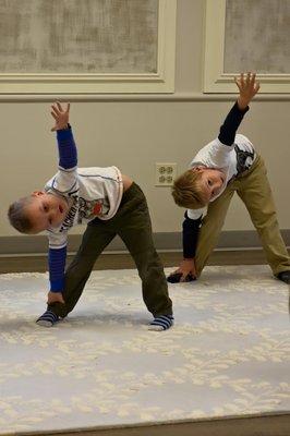 Our Kindergarten students participating in Yoga classes @chateauelite