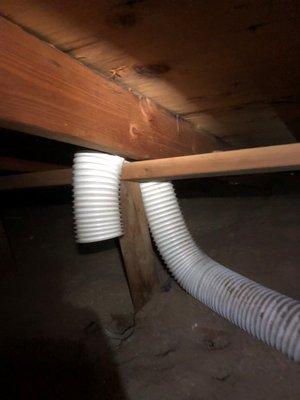 Bathroom fan vented to attic?