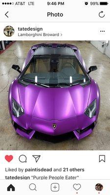 Satin chrome pearl Aventador