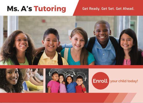 Ms. A's Tutoring Service, Inc. Postcard (front)