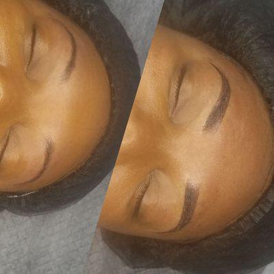 Before and After Ombre Powder Brows!!