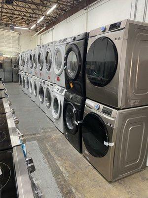 Front Load Washer and dryer sets electric and gas