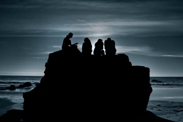 Silhouette taken at Panther Beach near Santa Cruz