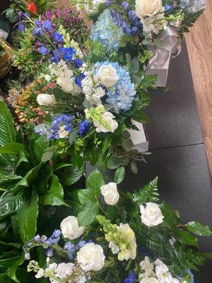 Flowers for a funeral service