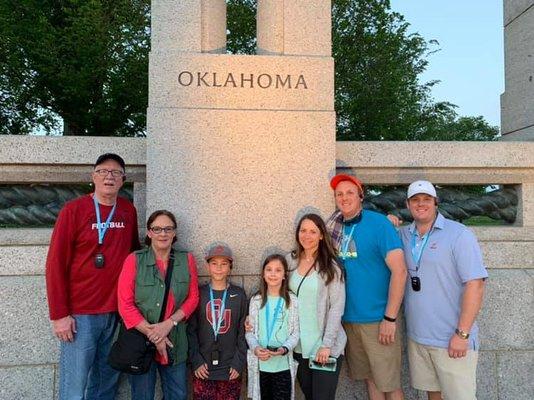 The Gregory Family at the WWII Memorial