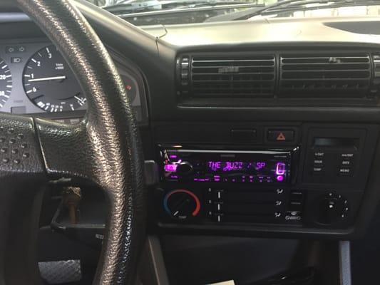 Just a basic radio installation for the original owner of this 1989 BMW 3 series