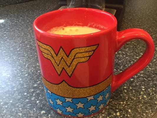 My morning coffee is a work of art and then I drink it out of this cup! That's how I start my day!