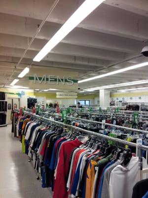 Mens side of the store