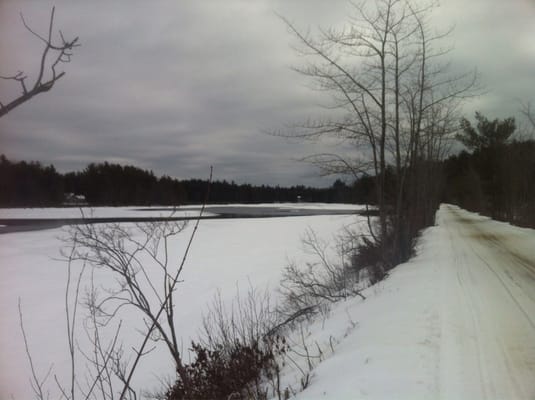 1.45 miles down at the long bridge.