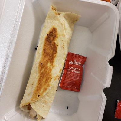 Small chicken gyro "burrito"