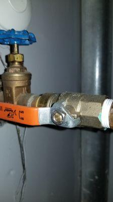 Installed a new easy shutoff valve.