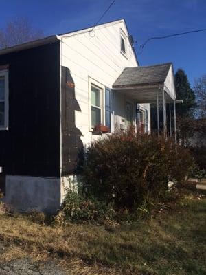 Nearly four months after paying VASS to do my siding, this is what my house looks like.