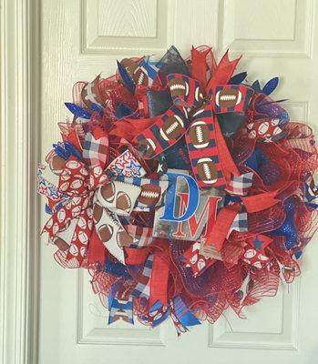 Wreaths By Inspiration can make a wreath to show your school spirit!