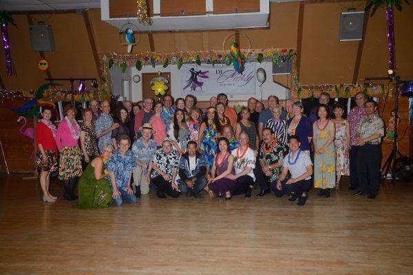 DJ Merly's Birthday Bash with a Luau Theme.  Great Photo Dancers!