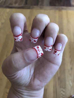 Valentine's nails by Thahn!