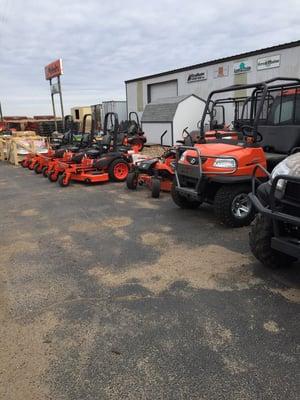 Kubota mowers and RTVs