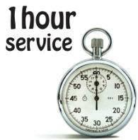 All repairs are done within an hour. If you don't have the time you can take advantage of our Drop-Off service !