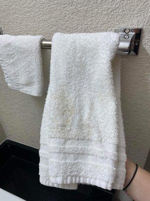 Towels were crusty