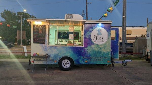 Our wonderful, little shaved ice trailer.