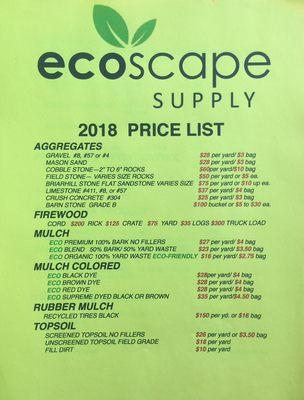 Go to ecoscapesupply.com for all of our pricing & equipment rental prices.