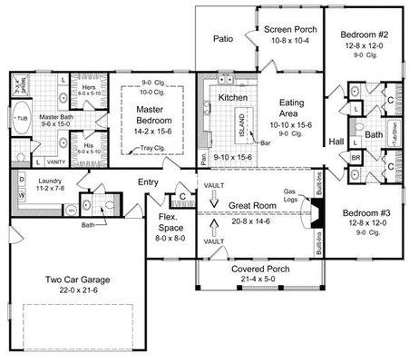 Nice floor plan for a Custom Home we are building.