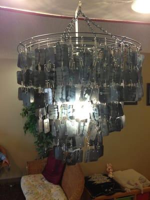 Dr. Douthit is so artistic! Check out this chandelier made of x-rays!