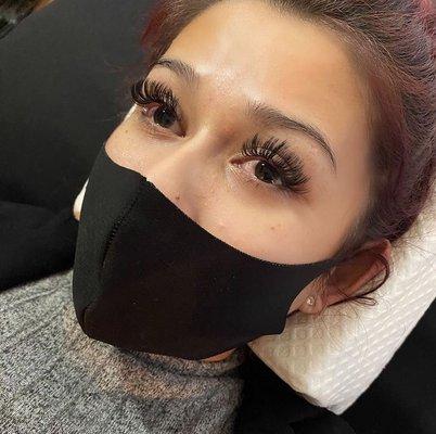 Eyelash extensions Full volume. Handmade fans