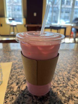 Cherry blossom latte