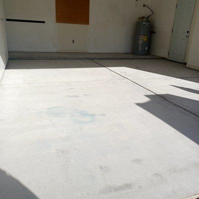 Nasty garage concrete now looking great level and prepared ready for Epoxy installation.