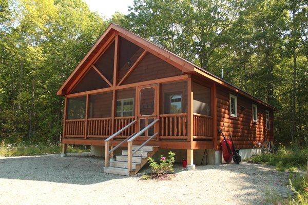 Log sided cozy homes - single wide to large double wide sizes.