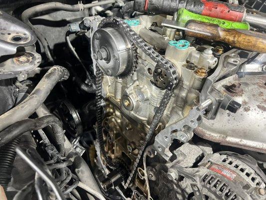 Timing chain installation